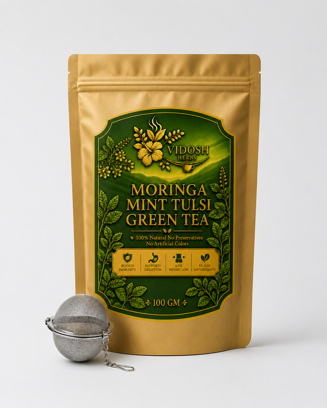 Moringa Mint Tulsi Green Tea